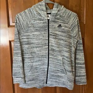 Adidas Girls Fleece Zip Up Hoodie